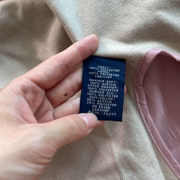 ๐5 for $50 Pink London Fog trench coat with fur detail - Picture 10 of 11